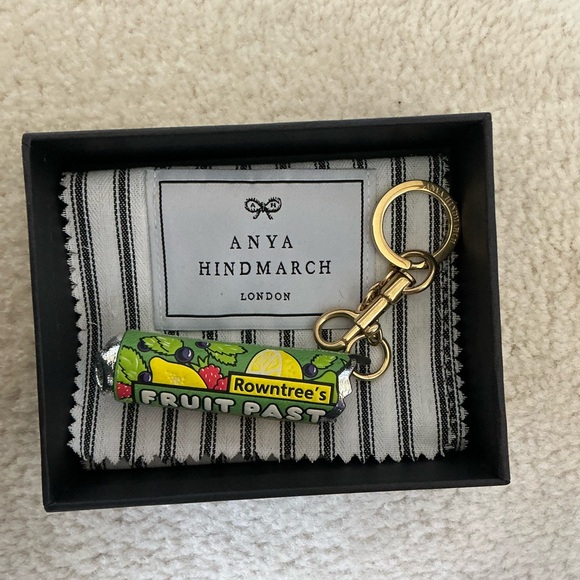 NEW IN BOX ANYA HINDMARCH FRUIT PASTILLES BAG CHARM KEYCHAIN KEY FOB - Picture 1 of 12